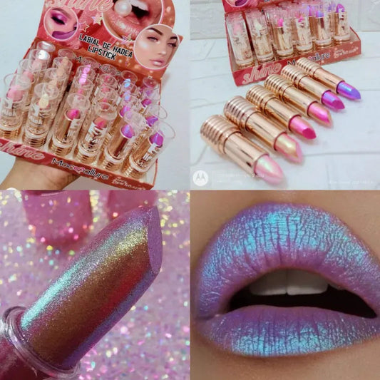 Super shimmery glitter Lipstick (labial de hadas)