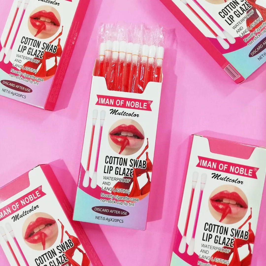 Lip tint Cotton Swab (Lip glaze) waterproof and long lasting color