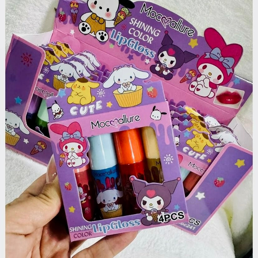 Hello Kitty Sanrio friends lip glosses (4 PCs)