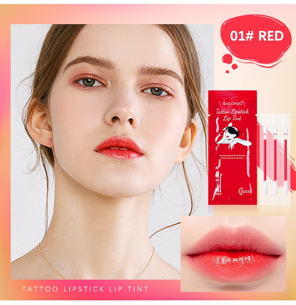 Lip tint Cotton Swab (Lip glaze) waterproof and long lasting color