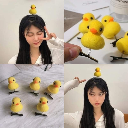 Duck hair clips kawaii