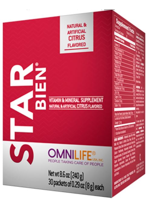 STAR BIEN Vitamin & Mineral Supplement Natural Citrus Flavor (Box with 30 sachets 8 gr ea.) 240gr