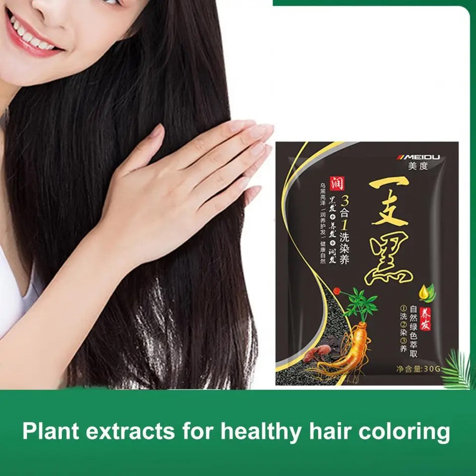 Hair dye color treatment 3 in 1 ( Shampoo, Color and Mask)