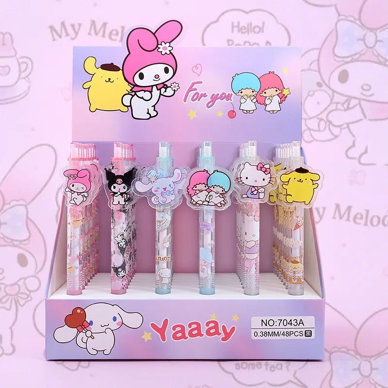 Hello Kitty / Sanrio Pens color Black (2 Pcs) Assorted