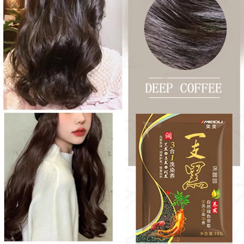 Hair dye color treatment 3 in 1 ( Shampoo, Color and Mask)