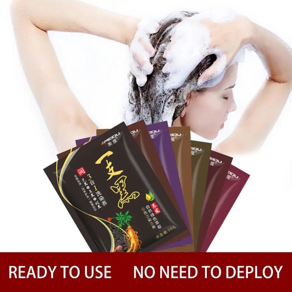 Hair dye color treatment 3 in 1 ( Shampoo, Color and Mask)